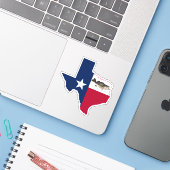 Texas Bass Vissen Vlag Sticker (Laptop met iPhone)