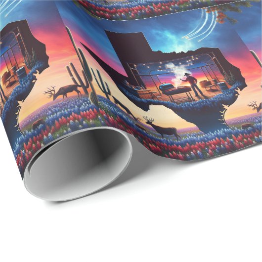 Texas BBQ Party 3 Cadeaupapier (Rol Hoek)