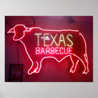 Texas BBQ Poster