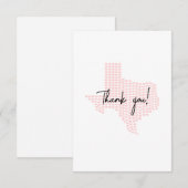 Texas Bedankt Blozende Hartjes Wenskaart (Voorkant / Achterkant)