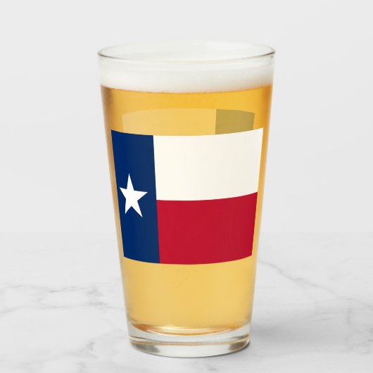 TEXAS BEER GLASS GLAS (Voorkant gevuld)