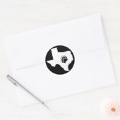 Texas Beer Paw Ronde Sticker (Envelop)