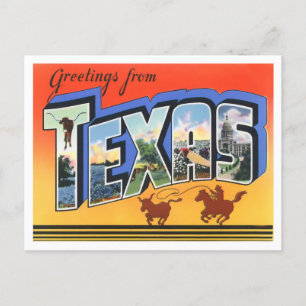 Texas  Big Letters Briefkaart