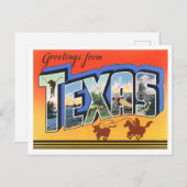 Texas  Big Letters Briefkaart (Voorkant / Achterkant)