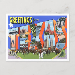 Texas  Big Letters Briefkaart
