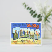 Texas  Big Letters Briefkaart (Staand voorkant)