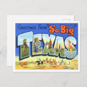 Texas  Big Letters Briefkaart (Voorkant / Achterkant)
