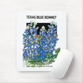 Texas Blue Bonnet Seed Packet Label Muismat (Met muis)