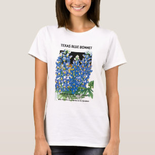 Texas Blue Bonnet Seed Packet Label T-shirt