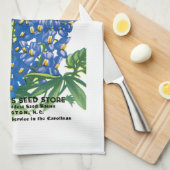 Texas Blue Bonnet Seed Packet Label Theedoek (Quarter Fold)