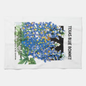 Texas Blue Bonnet Seed Packet Label Theedoek (Horizontaal)