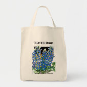 Texas Blue Bonnet Seed Packet Label Tote Bag (Voorkant)