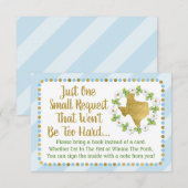 Texas Blue Gold Baby shower Apportez Une Carte De (Devant / Derrière)