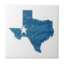 Texas blue tile tegeltje