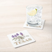 Texas Bluebonnet 2 Vierkante Kartonnen Onderzetter (Insitu)