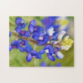 Texas Bluebonnet Close Up Flower Art Puzzle (Horizontal)