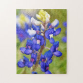 Texas Bluebonnet Close Up Flower Art Puzzle (Vertical)