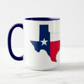 Texas Bluebonnet Fleurs avec couleurs drapeau Mug (Gauche)