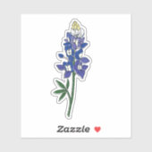 Texas Bluebonnet Flower Sticker (Vel)