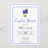 Texas Bluebonnet Flowers, Modern Wedding, Couples Kaart (Voorkant / Achterkant)