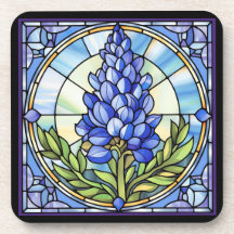 Texas Bluebonnet-Glas in lood
