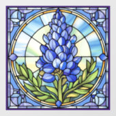 Texas Bluebonnet Glas in lood Design Raamsticker (Vel)