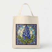 Texas Bluebonnet-Glas in lood Tote Bag (Voorkant)