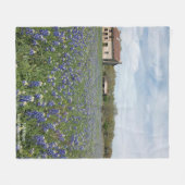 Texas Bluebonnet House Fleece Deken (Voorkant (Horizontaal))