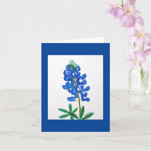 Texas Bluebonnet Inspirerend Note Kaart (Orchidee)