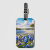 Texas Bluebonnet Meadow Landscape Bagagelabel (Voorkant (verticaal))