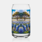 Texas Bluebonnet Meadow Landscape Blikvorm Glas (Links)