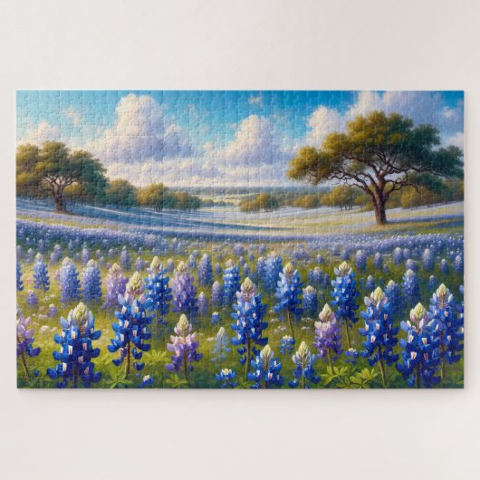 Texas Bluebonnet Meadow Landscape Legpuzzel (Horizontaal)