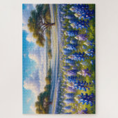 Texas Bluebonnet Meadow Landscape Legpuzzel (Verticaal)