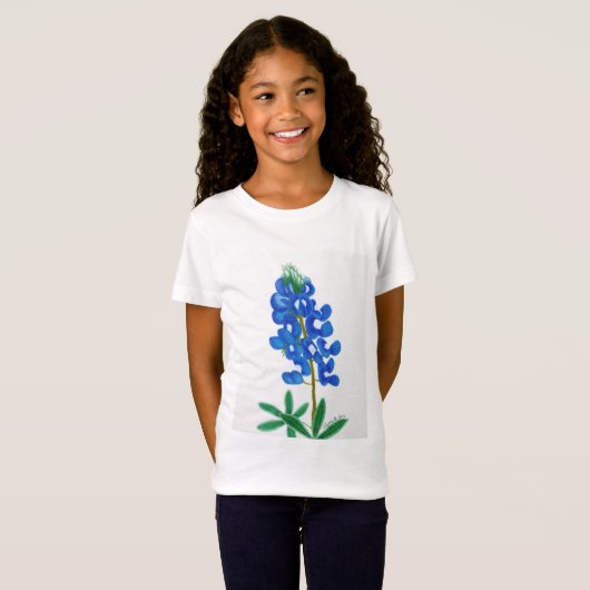 Texas Bluebonnet meisjes T-shirt (Voorkant volledig)