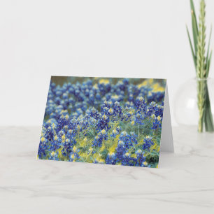 Texas Bluebonnet Mound Impressionist Art Kaart