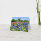 Texas Bluebonnet & Paintbrush Notecard Kaart (Voorkant)