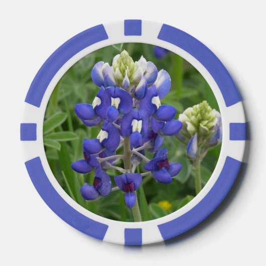 Texas Bluebonnet Pokerchips (Voorkant)