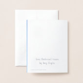 Texas Bluebonnet Silver Foil Note Card Folie Kaarten (Met envelop)