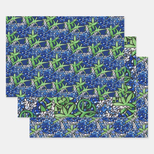 Texas Bluebonnet Texan Love Flower Inpakpapier Vel (Set)