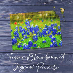 Texas Bluebonnet veld rustieke elegante Legpuzzel