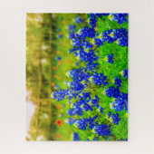 Texas Bluebonnet veld rustieke elegante Legpuzzel (Verticaal)