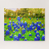 Texas Bluebonnet veld rustieke elegante Legpuzzel (Horizontaal)