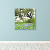 Texas Bluebonnets 16 x 16 Wrapped Canvas (Insitu (Houten vloer))