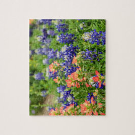 Texas Bluebonnets and Red Paintbrushes wildbloemen Legpuzzel