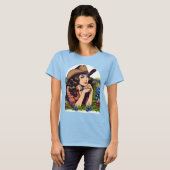 Texas Bluebonnets Brunette Cowgirl Shirt (Voorkant volledig)