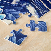 Texas Bluebonnets en Northern Mockingbird Texan Legpuzzel (Zijkant)