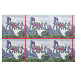 Texas Bluebonnets Flag and Landscape Fabric Stof