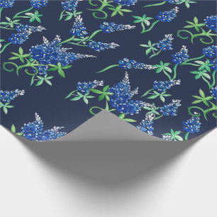 Texas Bluebonnets Floral Blue Cadeaupapier