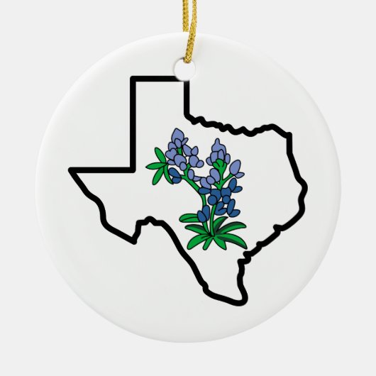Texas Bluebonnets Keramisch Ornament (Voorkant)
