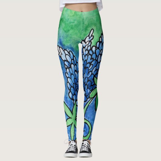 Texas Bluebonnets Leggings (Voorkant)
